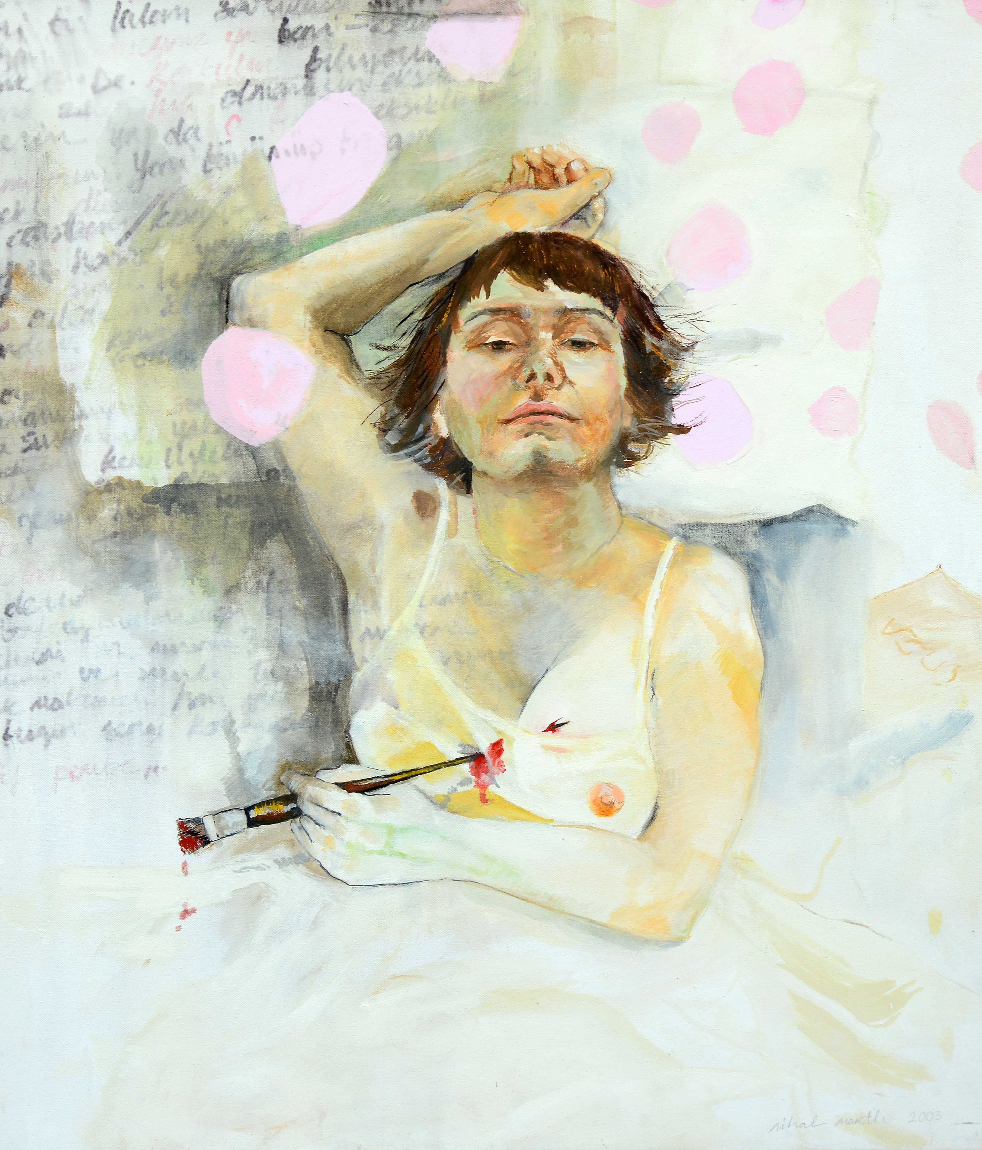 İsimsiz- Untitled, 2003, Tuval üzerine yağlıboya- Oil on canvas, 80×70 cm